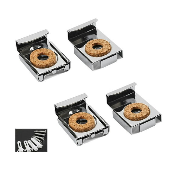 JUNTEX 4 Pcs Mirror Mounting Clips Glass Shelf Support Adjustable Mirror Fixed Fitting
