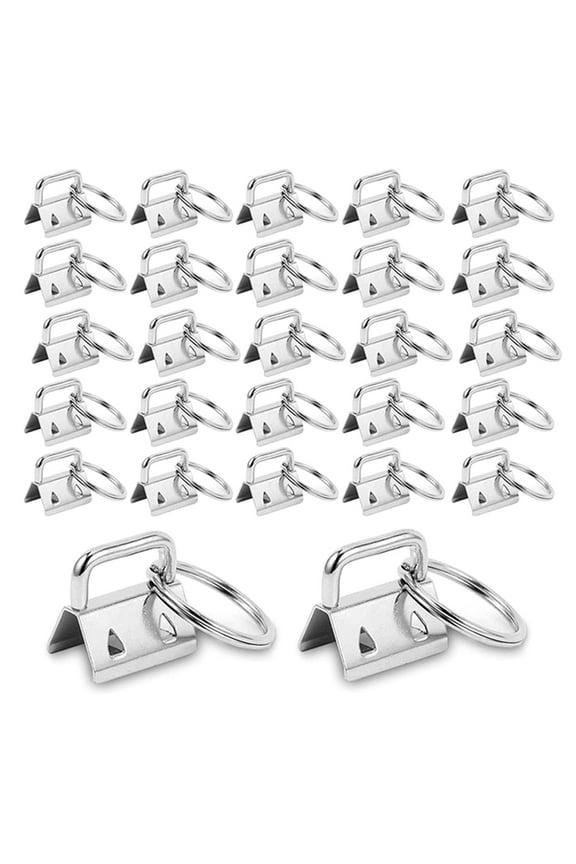 50PCS Lanyard Key Fob Hardware 1 Inch for Keychain and Wristlet Clamp DIY Craft Making Supplies