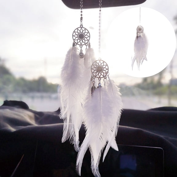 JUNTEX Auto Rearview Mirror Pendant Dream Catcher Interior Ornaments for Car Decoration