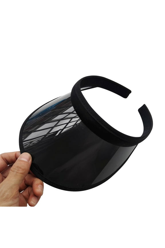 Candy Color Clip-On Baseball Cap Women Sunscreen Empty Top Plastic Sun Visor Hat