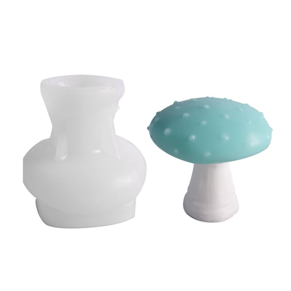 JUNTEX Creative Diy Three-dimensional Mushroom Candle Silicone Mold Diy Handmade Diffuser Stone Aroma Plaster Mold for Craft