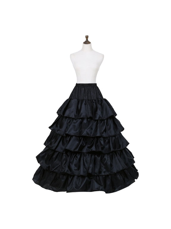 Crinoline Underskirt Petticoat Floor Length for Women Girls 40" 4 Hoops Skirt