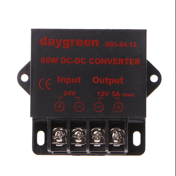 JUNTEX DC 24V To 12V 5A 60W Converter Step Down Regulator For Low Voltage Transformer