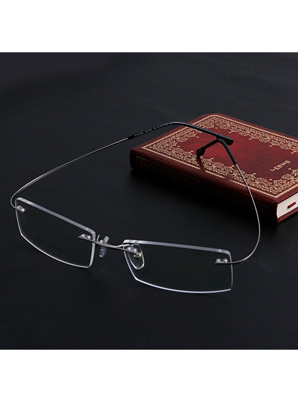 JUNTEX Fashion Metal Rimless Eye Glasses Eyeglasses Frame Spectacle Frames