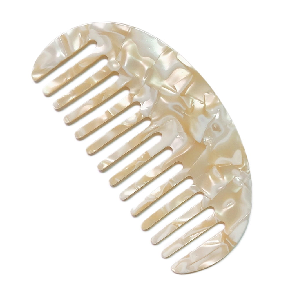 Leopard Comb JUNTEX French Style Wide Tooth Pocket Hair Comb Marble Leopard Pattern ...