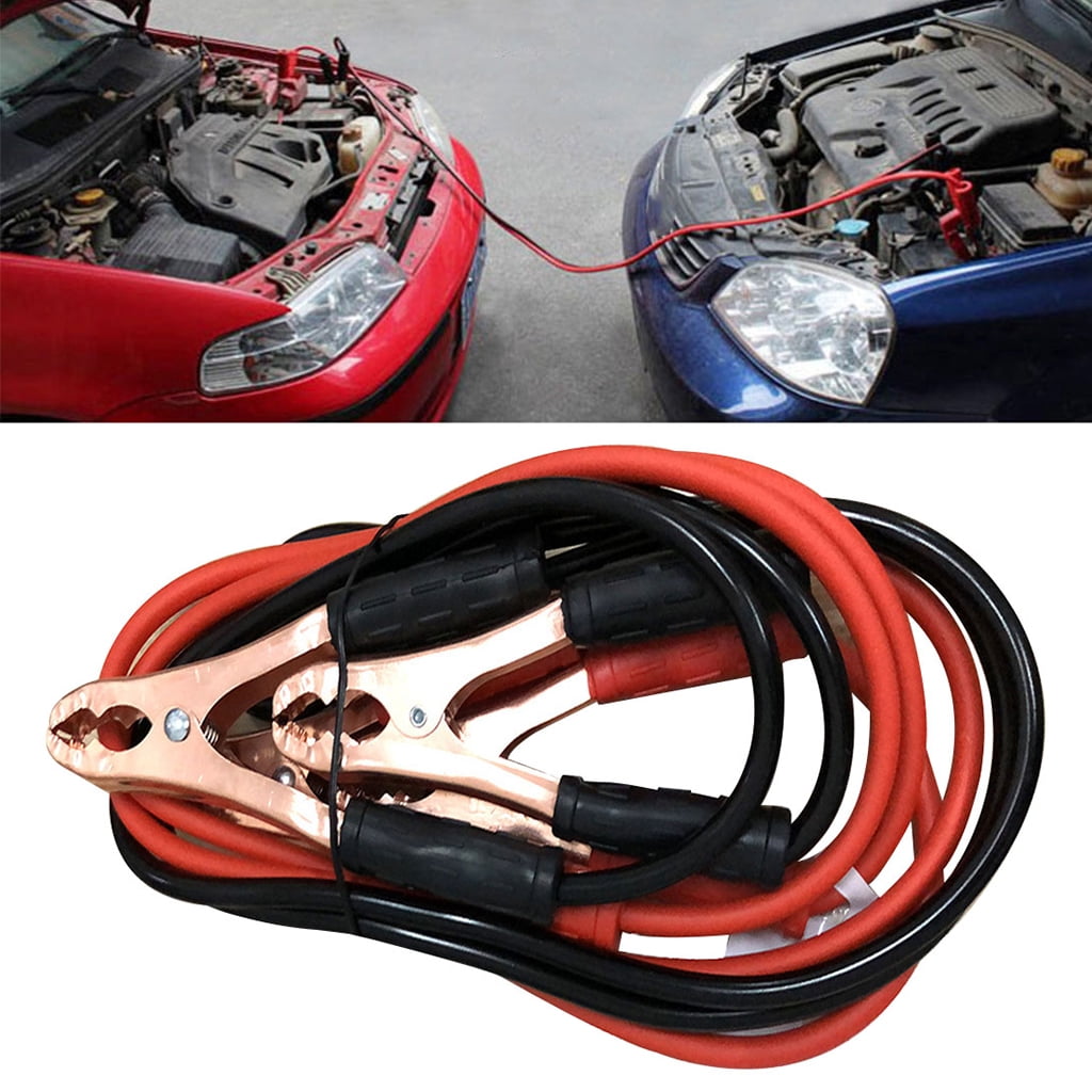JUNTEX Jumper Booster Cables 1.6/2 Meter Alligator Clamp Emergency Battery Jumper Wires