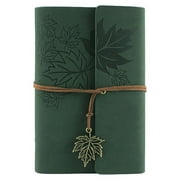 JUNTEX Leather Writing Journal Notebook, Classic Spiral Bound Notebook Refillable Diary