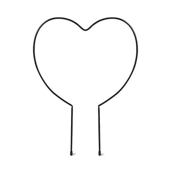 JUNTEX Metal Iron Round Heart Shaped Garden Plant Support Stake Stand for DIY Potted Climbing Plants Flower Vegetables Vine Rack