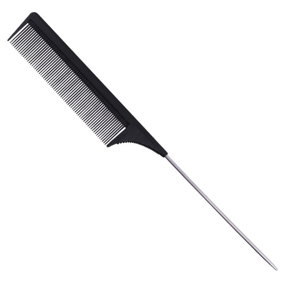 JUNTEX Professional Rat Tail Comb Heat Resistant Teasing Combs with Stainless Steel Pintail for Hair Styling Tool
