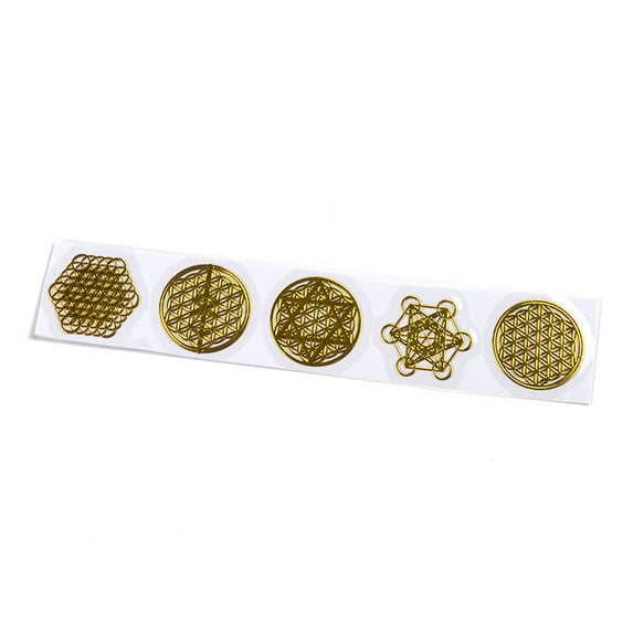 JUNTEX Self Adhesive Golden Stickers Sacred Geometry Stickers Orgone Sticker Decor