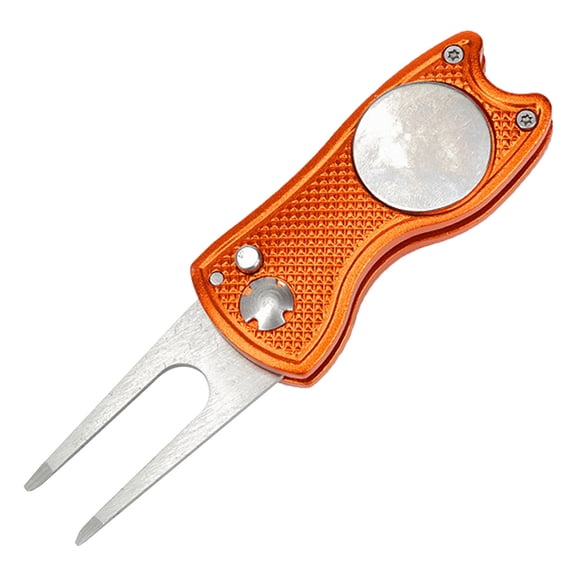 JUNTEX Stainless Steel Magnetic Golf Ball Marker Tool with Pop Up Button Golf Tool