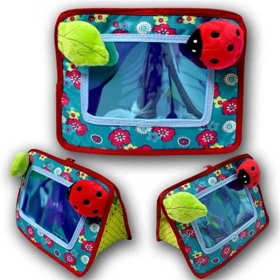 JUNTEX Tummy Time Floor Mirror | Developmental Baby Toy | Newborn Essential
