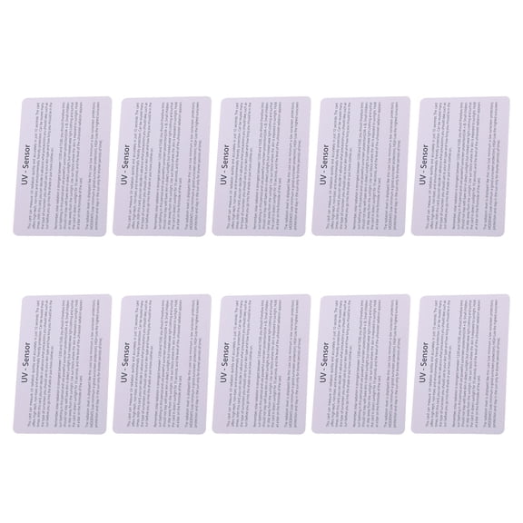 JUNTEX UV Light Lamp Life Test Paper Reptile Terrarium UVB Test Card 10 Pieces/set