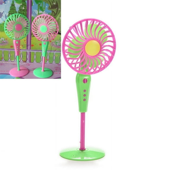 JUNWELL 1 X Mini Fan Toys For Barbies Kids Dollhouse Furniture Accessories Color Random