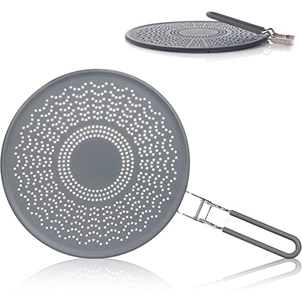 JUNWELL 12.99in Silicone Splatter Screen for Frying Pan Grease Splatter