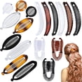 thumbnail image 1 of JUNWELL 18PCS Hair Clips Clincher Combs Large Vintage Banana Clips Comb Fishtail Hair Clip Ponytail Holder Clips Double Combs Clip Claws for Women Girls Thick Curly Hair, 1 of 9