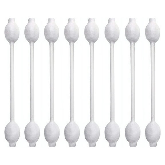 JUNWELL 250 Pcs Baby Safety Cotton Swabs with Large Tips for Newborns, Infants, Children, 100% Organic Cotton, White Paper Sticks, Pack of 5 50 Swabs Total (5 Boxes)