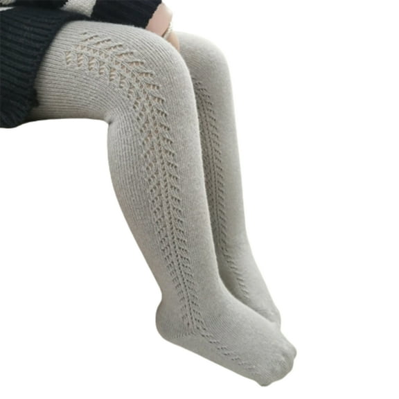 JUNWELL 2PC Baby Tights For Girls Fashion Knitted Ribbed Newborn Pantyhose Solid Mesh Leggings For Girl