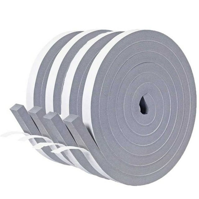JUNWELL 4 Rolls 1/2 Inch Wide X 2/5 Inch Thick Foam Insulation Tape