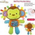 thumbnail image 1 of JUNWELL Baby Tags Toy, Monkey/Tlephant Taggie Security Blanket Elephant Stuffed Toy, Baby Plush Sensory Tag Toy with Ribbons & Rattle,Baby Gifts for Newborns,Infant, 1 of 8