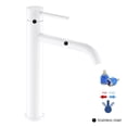 thumbnail image 1 of JUNWELL Basin Taps Bathroom Mixer Tap Monobloc Single Lever Tap Tall Counter Faucet, 1 of 11