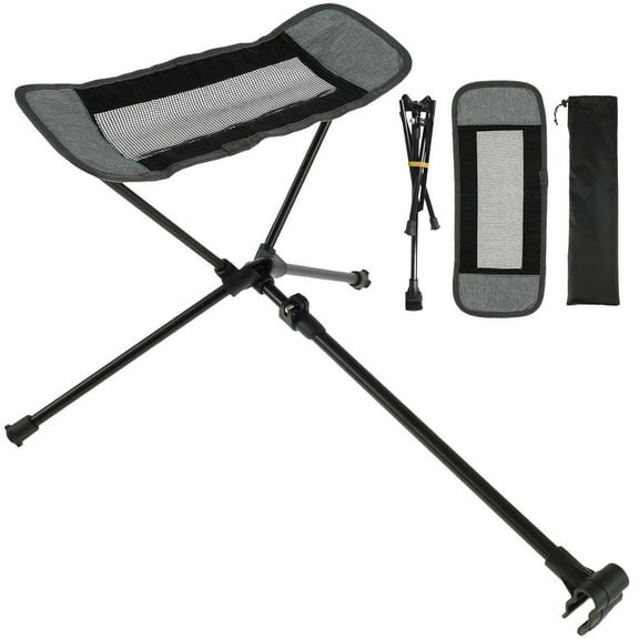 JUNWELL Camping Chair Foot Rest Portable Folding Leg Camping Footrest Heavy Duty Attachable Camp Footrest Retractable Camping Footrest