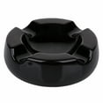 thumbnail image 1 of JUNWELL Cigar Ashtray Outdoor Cigarette Ash Tray – Round 5.9 inch Ceramic Ashtrays Black Glossy Cigar Rest for Indoor, Outdoor, Patio, Home, Office Use – Cigar Accessories Gift Set for Men and Women, 1 of 5