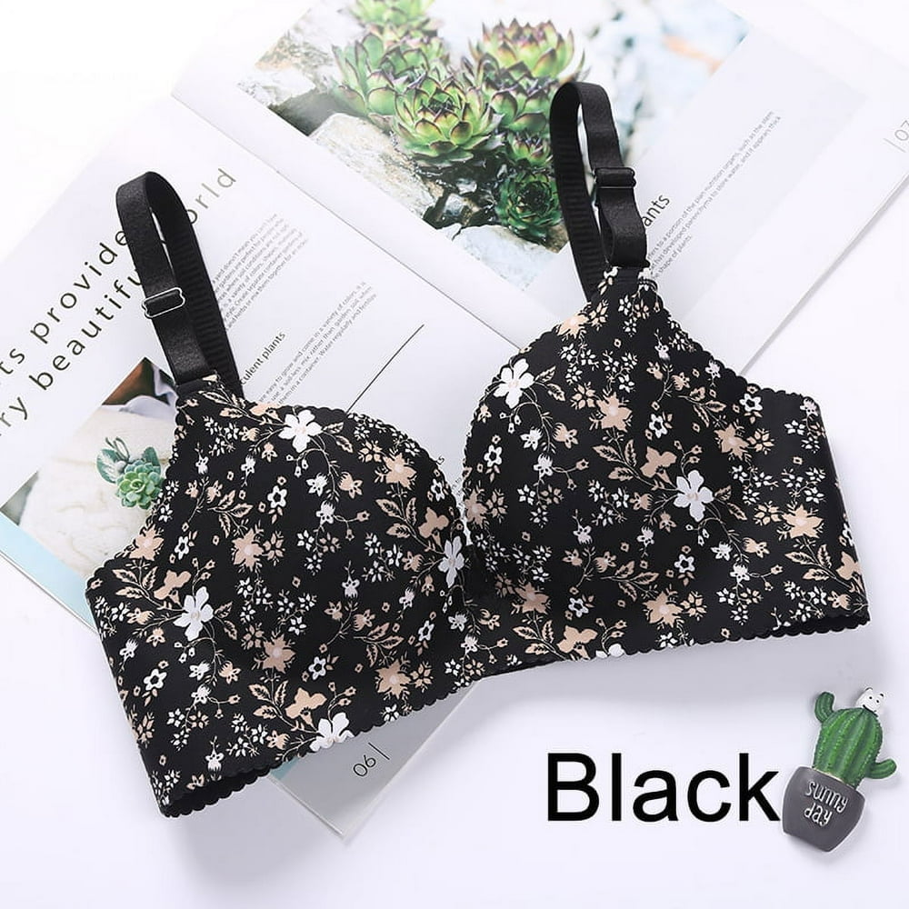 JUNWELL Floral Push Up Seamless Bra Sexy Lingerie Flower