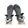 thumbnail image 1 of JUNWELL Funny Animal Socks for Family 3D Novelty Knit Shark Socks Creative Christmas Floor Winter Warm Socks  Fun Gift Yellow-green mosaic dragonKids, 1 of 3