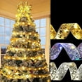thumbnail image 1 of JUNWELL Gold Christmas Ribbon Lights,49 Ft 150 Led Christmas Ribbon Fairy Lights,Battery Operated Christmas Light,Ribbon Christmas Tree Light for Wedding,Party,Christmas Decorations, 1 of 7