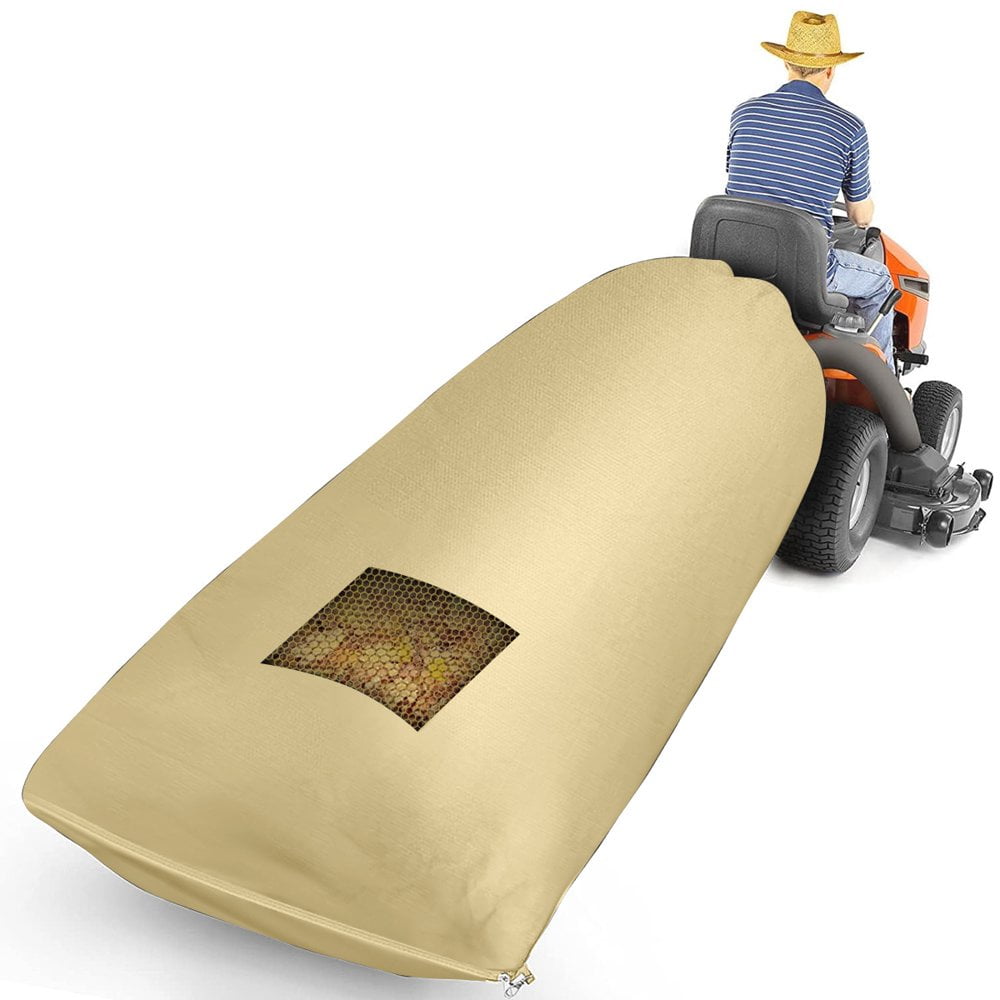 JUNWELL Lawn Tractor Leaf Bag Grass Catcher Bag 200×130cm