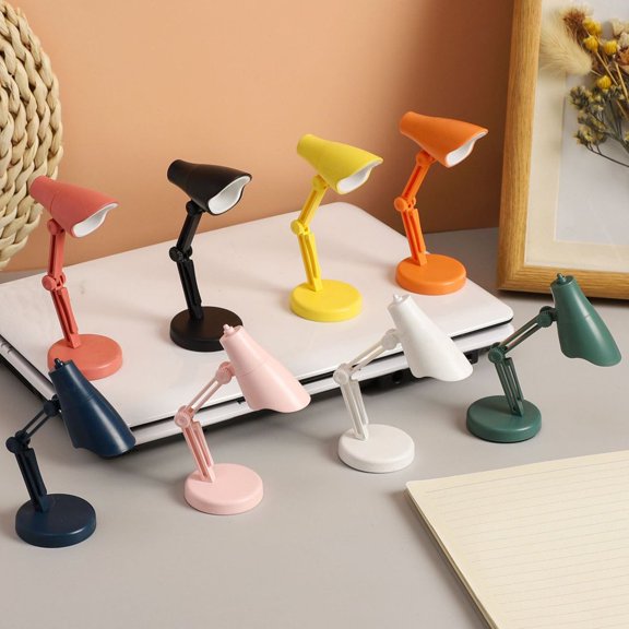 JUNWELL Magnet Adsorption Table Lamp Foldable Plastic Creative Wide Application Desk Lamp for Reading