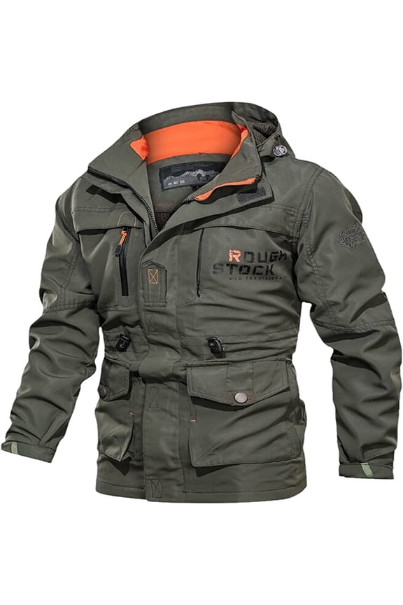 Mens Bomber Pilot Jacket Winter Parkas Army Jackets Military Motorcycle Cargo Outerwear Camouflage Tactical Coat Man Mid-Length Casual Outdoor Hooded Plus Size Battle Jacket Remov