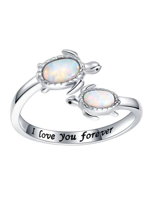 Moonstone Rings Adjustable for Women Vintage Ring Water Drop White Stone Ring Female Fashion Jewelry