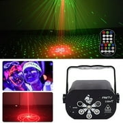 JUNWELL Party Stage Laser Light Cordless Rechargeable with Remote Control 120 Adjustable Patterns projector sound Activated Music Dj Lights For Ktv Club Bedroom Strobe Light Dance Gift (Charge)