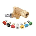 thumbnail image 1 of JUNWELL Pressure Washer Pivoting Coupler Kit, Pressure Washer Accessories Kit Including Gutter Cleaner Attachment and 7 Spray Nozzle Tips, 1 of 5