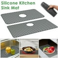 thumbnail image 1 of JUNWELL Silicone Sink Protector Heat-Resistant Sink Liner Mat Reusable Silicone Sink Mat for Kitchen 28.3x15inch, 1 of 10