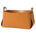 thumbnail image 1 of JUNWELL Storage Basket Leather Organizer Holder Container Box Stationery Sundries, 1 of 9