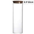 thumbnail image 1 of JUNWELL Transparent Clear High Cylinder Glass Sealed Kitchen Storage Bottle Jar with Lid, 1 of 2