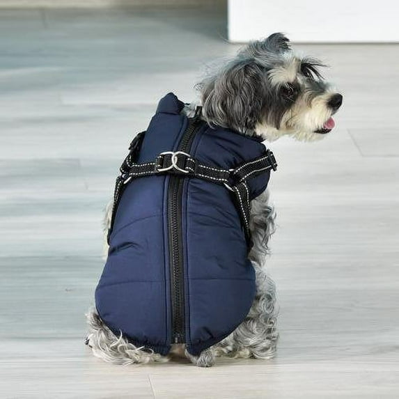 JUNWELL Warm Dog Jacket Snowproof Windproof Waterproof Dog Winter Coat for Cold Weather - Soft Fleece Lining and Warm Thick Padded Dog Snow Coat for Puppy Small Medium Large Dogs