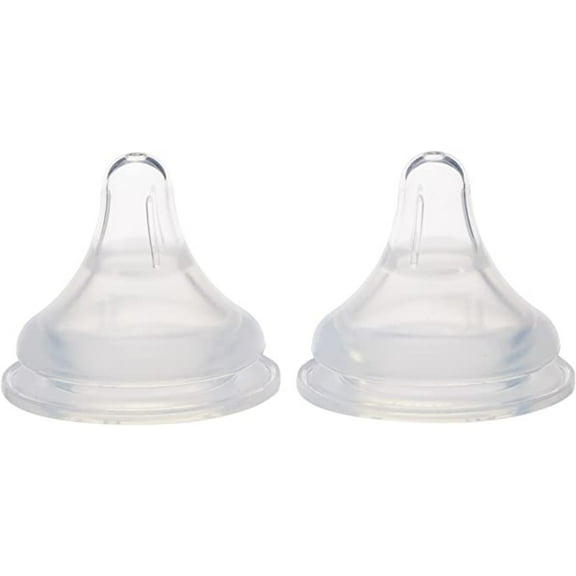 JUNWELL Wide-caliber frosted pacifier wide-mouth breast milk real sense natural pacifier frosted thickened and Fast Flow Teats (Pack of 2)