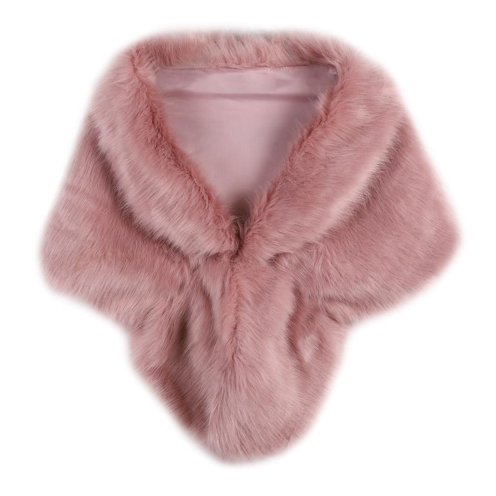 LA CARRIE Women Wedding Faux Fur Long Shawl Bridal Cape Party Stole Winter Scarf Soft Cover Up Shrug Gown Wrap - Product Details - Foto 9