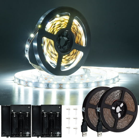 Junwen battery led strip lights with remote control 2 2m warm led