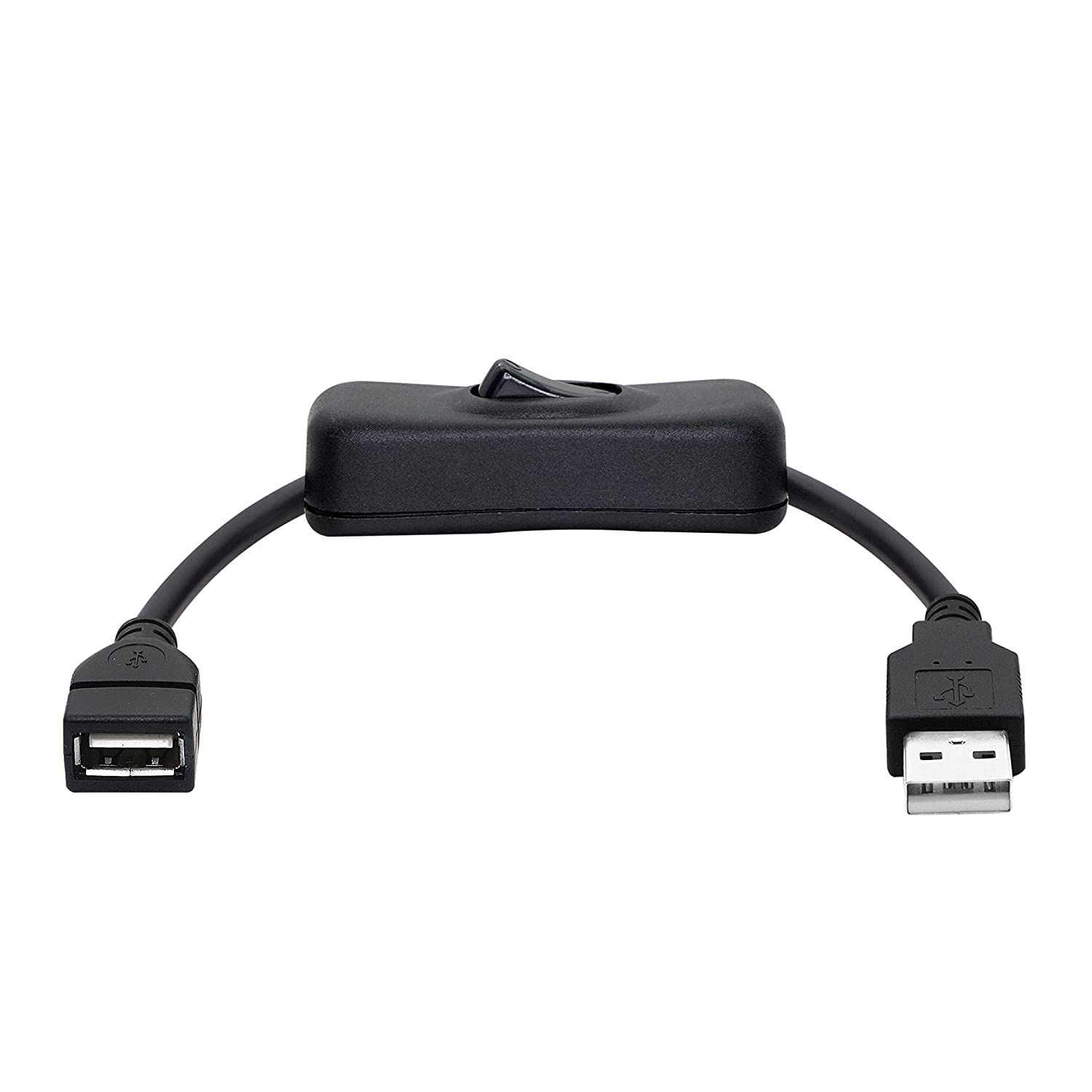 JUNXIAO-20cm Male to Female USB Cable with On/Off Switch, for USB Fan ...