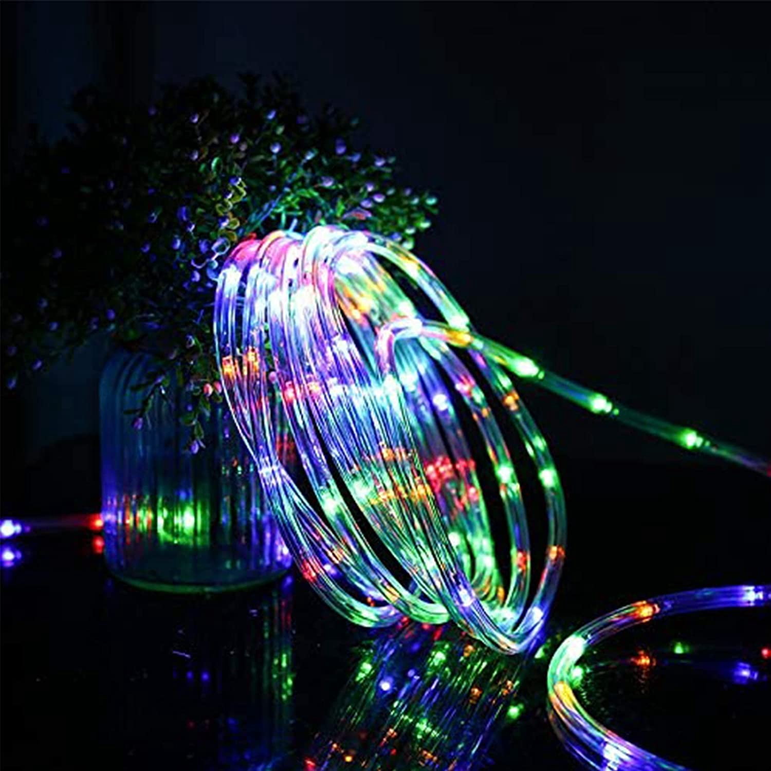 Outdoor Led Rope JUNXIAO-50ft 360 LED Rope Lights Outdoor, Connectable and Flexible Tube ...