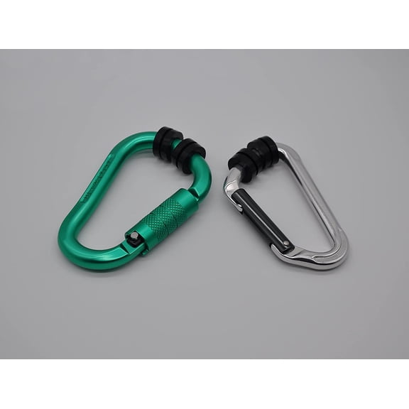 JUNXIAO-Black Rubber Silicone Carabiner Keeper Retainer - Belay & Rigging Stopper for All Types of Locking Carabiner & Quickdraw