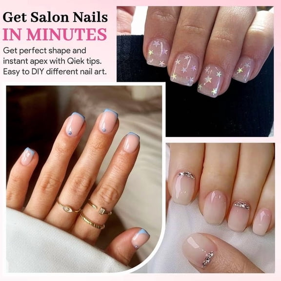 JUNXIAO-Extra Short Coffin Fake Nail Tips, 15 Sizes 240 PCS Clear Half Matte Press On False Nail Pre-shaped Half Soft Cover Gel Nail Tips Extensions Thick Long Lasting for DIY Beginners & Salon Manic