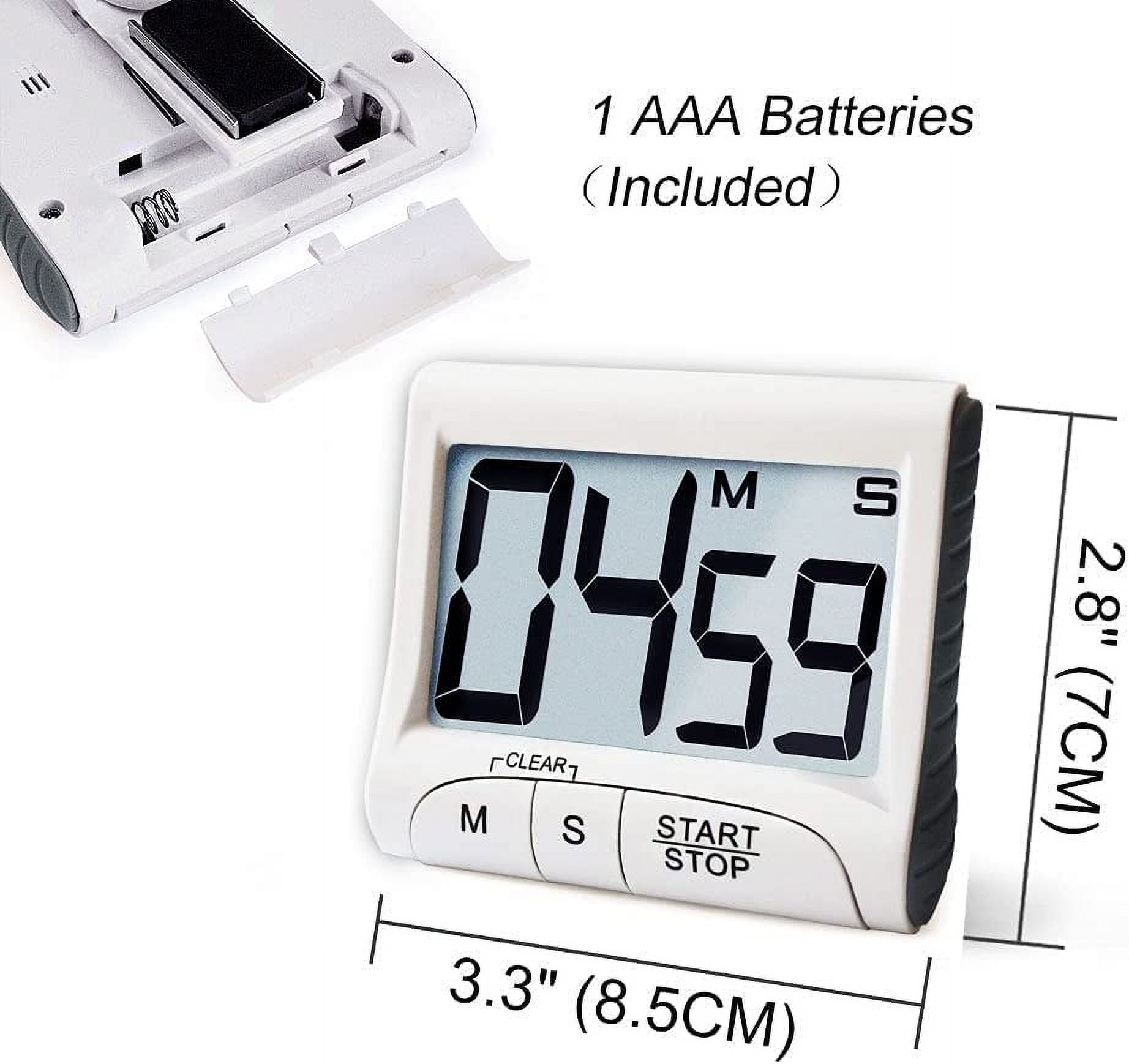 JUNXIAO-Timer Count Down/Count up Large Screen (White)\u2026 - Walmart.com