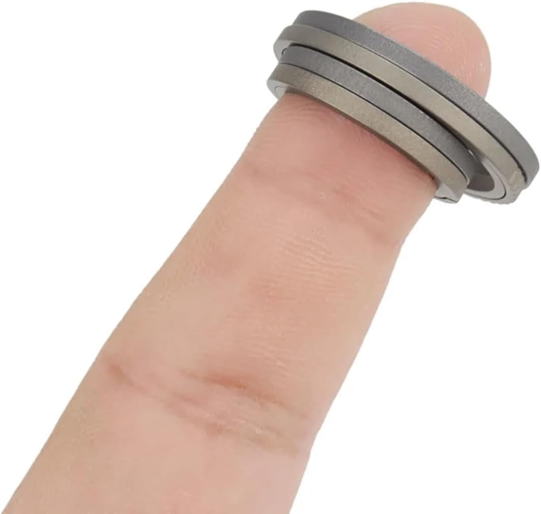 JUNXIAO-Titanium Keychain Rings Set, Side Push Split Key Ring Heavy ...