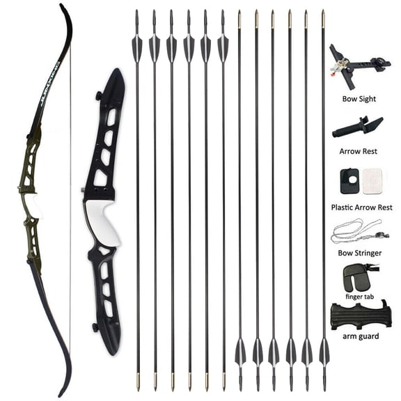 JUNXING F158 Recurve Bow Competitive Training,68'' Adult Archery Kit
